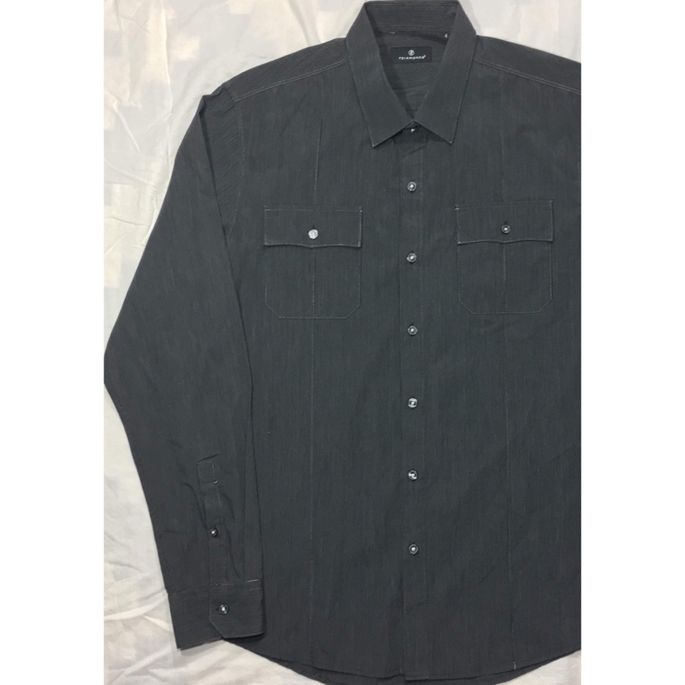 7 Diamonds Long Sleeve Casual Dress Shirt Size M